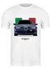 Заказать мужскую футболку в Москве. Футболка классическая Alfa Romeo 156 GTA (blue) от Владимир Васильев - готовые дизайны и нанесение принтов.