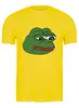Заказать мужскую футболку в Москве. Футболка классическая Грустная лягушка от Jimmy Flash - готовые дизайны и нанесение принтов.