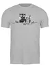 Заказать мужскую футболку в Москве. Футболка классическая Owl Here от oneredfoxstore@gmail.com - готовые дизайны и нанесение принтов.