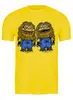 Заказать мужскую футболку в Москве. Футболка классическая Миньоны зубастики от printik - готовые дизайны и нанесение принтов.