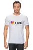 Заказать мужскую футболку в Москве. Футболка классическая Like  от DESIGNER   - готовые дизайны и нанесение принтов.