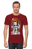 Заказать мужскую футболку в Москве. Футболка классическая Котик астронавт  от Print design  - готовые дизайны и нанесение принтов.