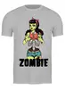 Заказать мужскую футболку в Москве. Футболка классическая Zombie girl  от Leichenwagen - готовые дизайны и нанесение принтов.