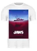 Заказать мужскую футболку в Москве. Футболка классическая Челюсти / Jaws от kino.printio.ru - готовые дизайны и нанесение принтов.