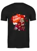 Заказать мужскую футболку в Москве. Футболка классическая Плохой Санта  от ПРИНТЫ ПЕЧАТЬ  - готовые дизайны и нанесение принтов.