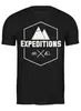 Заказать мужскую футболку в Москве. Футболка классическая Mountains от oneredfoxstore@gmail.com - готовые дизайны и нанесение принтов.