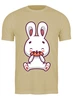 Заказать мужскую футболку в Москве. Футболка классическая Кролик с батоном от skynatural - готовые дизайны и нанесение принтов.