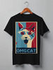 Заказать мужскую футболку в Москве. Футболка классическая ОМГ Кот (The omg cat) от Мария Борисенкова - готовые дизайны и нанесение принтов.