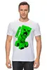 Заказать мужскую футболку в Москве. Футболка классическая MINECRAFT CREEPER от weeert - готовые дизайны и нанесение принтов.