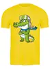 Заказать мужскую футболку в Москве. Футболка классическая Крокодильчик  от ПРИНТЫ ПЕЧАТЬ  - готовые дизайны и нанесение принтов.