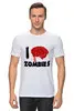 Заказать мужскую футболку в Москве. Футболка классическая I Love Zombies от Leichenwagen - готовые дизайны и нанесение принтов.
