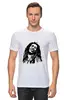 Заказать мужскую футболку в Москве. Футболка классическая Я люблю Боба Марли. от Дахул Лазарева - готовые дизайны и нанесение принтов.