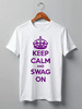 Заказать мужскую футболку в Москве. Футболка классическая Keep calm от Sergio Happy - готовые дизайны и нанесение принтов.