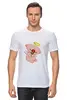 Заказать мужскую футболку в Москве. Футболка классическая Ангел с цветком от Ordwen - готовые дизайны и нанесение принтов.