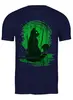Заказать мужскую футболку в Москве. Футболка классическая Green Moon Cat от oneredfoxstore@gmail.com - готовые дизайны и нанесение принтов.