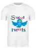 Заказать мужскую футболку в Москве. Футболка классическая Sweet tweets от meland - готовые дизайны и нанесение принтов.