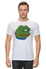 Заказать мужскую футболку в Москве. Футболка классическая Pepe Frog от Jimmy Flash - готовые дизайны и нанесение принтов.