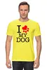 Заказать мужскую футболку в Москве. Футболка классическая I love my dog  от ПРИНТЫ ПЕЧАТЬ  - готовые дизайны и нанесение принтов.