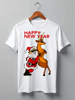 Заказать мужскую футболку в Москве. Футболка классическая Happy New Year от Leichenwagen - готовые дизайны и нанесение принтов.