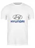 Заказать мужскую футболку в Москве. Футболка классическая HYUNDAI от DESIGNER   - готовые дизайны и нанесение принтов.