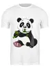 Заказать мужскую футболку в Москве. Футболка классическая Панда от Виктор Гришин - готовые дизайны и нанесение принтов.