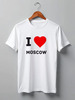 Заказать мужскую футболку в Москве. Футболка классическая I Love Moscow от art5  - готовые дизайны и нанесение принтов.