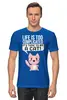 Заказать мужскую футболку в Москве. Футболка классическая Life Cat от coolmag - готовые дизайны и нанесение принтов.