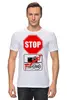 Заказать мужскую футболку в Москве. Футболка классическая #СтопРэкет от ГПМНпR'n'R - готовые дизайны и нанесение принтов.