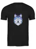 Заказать мужскую футболку в Москве. Футболка классическая Геометрический Волк от printik - готовые дизайны и нанесение принтов.