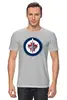 Заказать мужскую футболку в Москве. Футболка классическая Winnipeg Jets / NHL Canada от KinoArt - готовые дизайны и нанесение принтов.