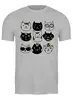 Заказать мужскую футболку в Москве. Футболка классическая Cats Here от oneredfoxstore@gmail.com - готовые дизайны и нанесение принтов.