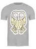 Заказать мужскую футболку в Москве. Футболка классическая Owl Here от oneredfoxstore@gmail.com - готовые дизайны и нанесение принтов.