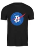 Заказать мужскую футболку в Москве. Футболка классическая NASA Bitcoin от skynatural - готовые дизайны и нанесение принтов.