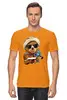 Заказать мужскую футболку в Москве. Футболка классическая Мишка с гитарой от T-shirt print  - готовые дизайны и нанесение принтов.