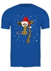 Заказать мужскую футболку в Москве. Футболка классическая Новогодний жираф от skynatural - готовые дизайны и нанесение принтов.