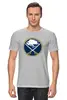 Заказать мужскую футболку в Москве. Футболка классическая Buffalo Sabres / NHL USA от KinoArt - готовые дизайны и нанесение принтов.