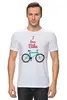 Заказать мужскую футболку в Москве. Футболка классическая I Love Bike от balden - готовые дизайны и нанесение принтов.