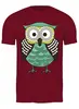 Заказать мужскую футболку в Москве. Футболка классическая Owl Here от oneredfoxstore@gmail.com - готовые дизайны и нанесение принтов.