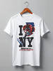 Заказать мужскую футболку в Москве. Футболка классическая Friday the 13th / I love NY от KinoArt - готовые дизайны и нанесение принтов.