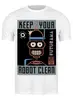 Заказать мужскую футболку в Москве. Футболка классическая Keep your Robot Clean от maters - готовые дизайны и нанесение принтов.