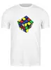 Заказать мужскую футболку в Москве. Футболка классическая кубик рубика от Mari_M - готовые дизайны и нанесение принтов.