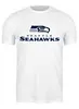 Заказать мужскую футболку в Москве. Футболка классическая Seattle Seahawks от dobryidesign - готовые дизайны и нанесение принтов.