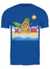 Заказать мужскую футболку в Москве. Футболка классическая Вперед на море! от T-shirt print  - готовые дизайны и нанесение принтов.