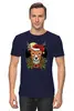 Заказать мужскую футболку в Москве. Футболка классическая Рождественский олень от T-shirt print  - готовые дизайны и нанесение принтов.