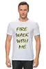 Заказать мужскую футболку в Москве. Футболка классическая Fire Walk With Me от lixta - готовые дизайны и нанесение принтов.