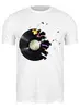 Заказать мужскую футболку в Москве. Футболка классическая Виниловая пластинка от Vinli.shop  - готовые дизайны и нанесение принтов.