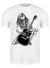 Заказать мужскую футболку в Москве. Футболка классическая Скелет с гитарой от Leichenwagen - готовые дизайны и нанесение принтов.
