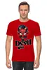 Заказать мужскую футболку в Москве. Футболка классическая Devil Mask от balden - готовые дизайны и нанесение принтов.