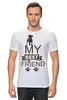 Заказать мужскую футболку в Москве. Футболка классическая My best friend от rybdenis1@mail.ru - готовые дизайны и нанесение принтов.