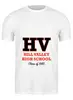 Заказать мужскую футболку в Москве. Футболка классическая Hill Valley High School'85 от Nikita Nelyubin - готовые дизайны и нанесение принтов.